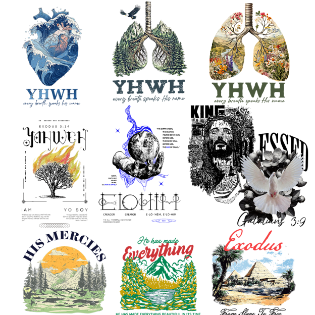 Scripture & Nature Art Christian 10 PACK STICKERS