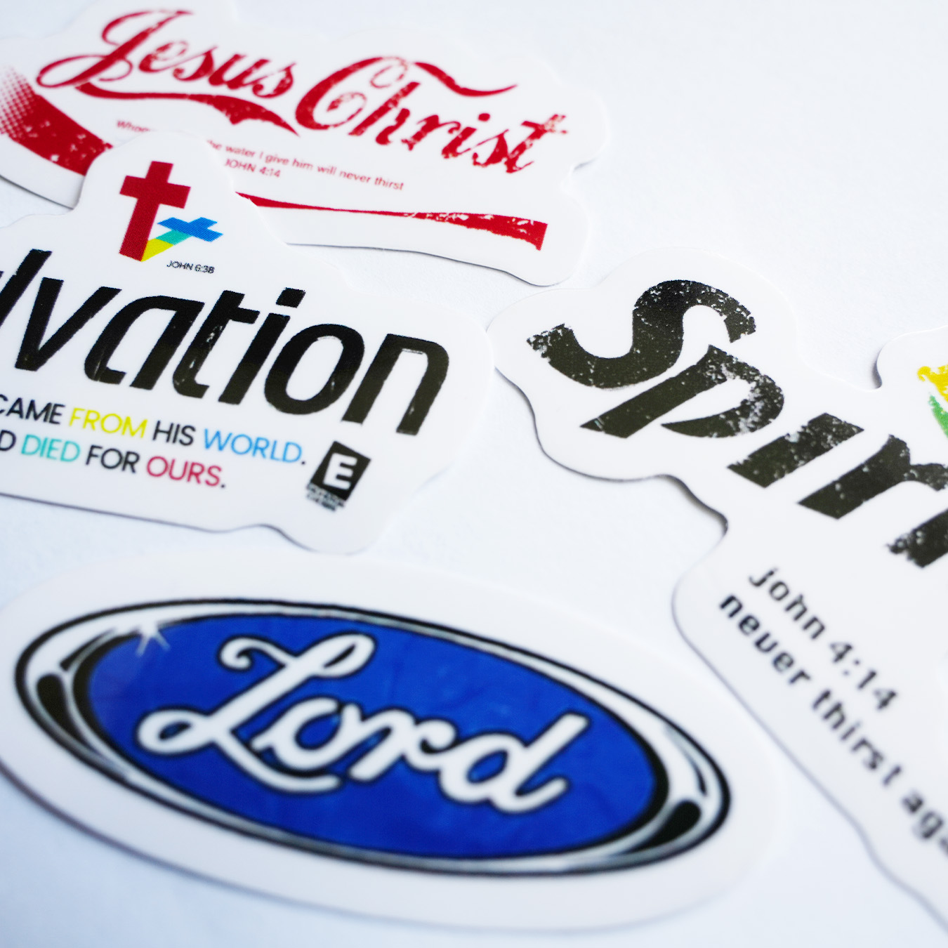 Faith Logo Classics Christian 10 PACK STICKERS