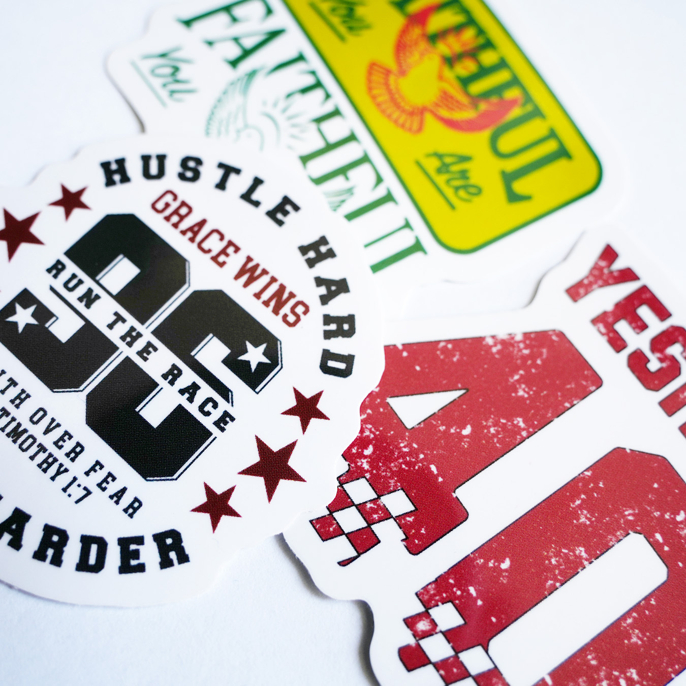 Retro Faith Graphics Christian 10 PACK STICKERS