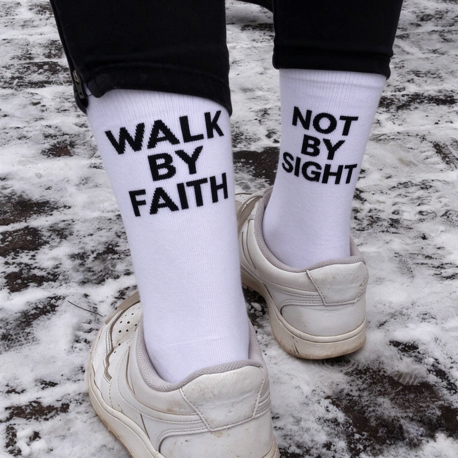Walk By Faith Unisex Cotton Socks