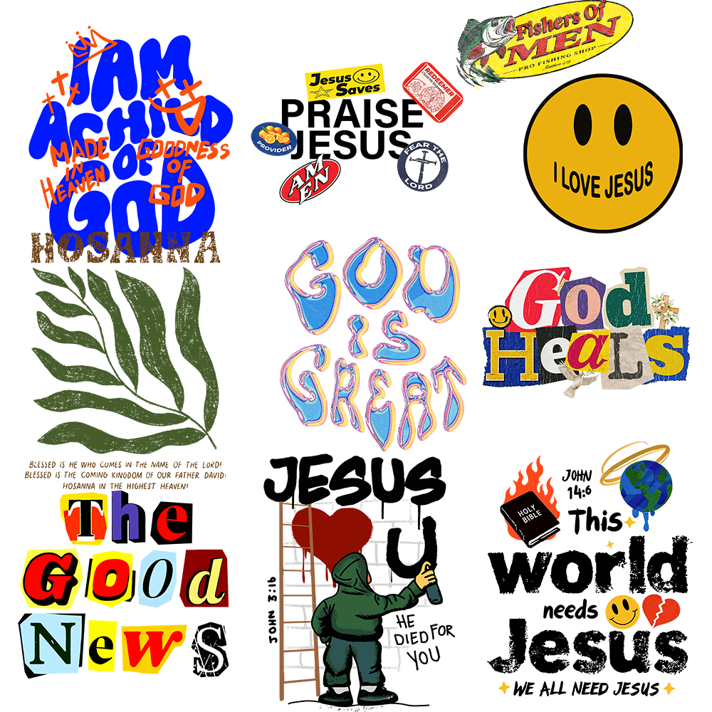 Bold Faith Street Style Christian 10 PACK STICKERS