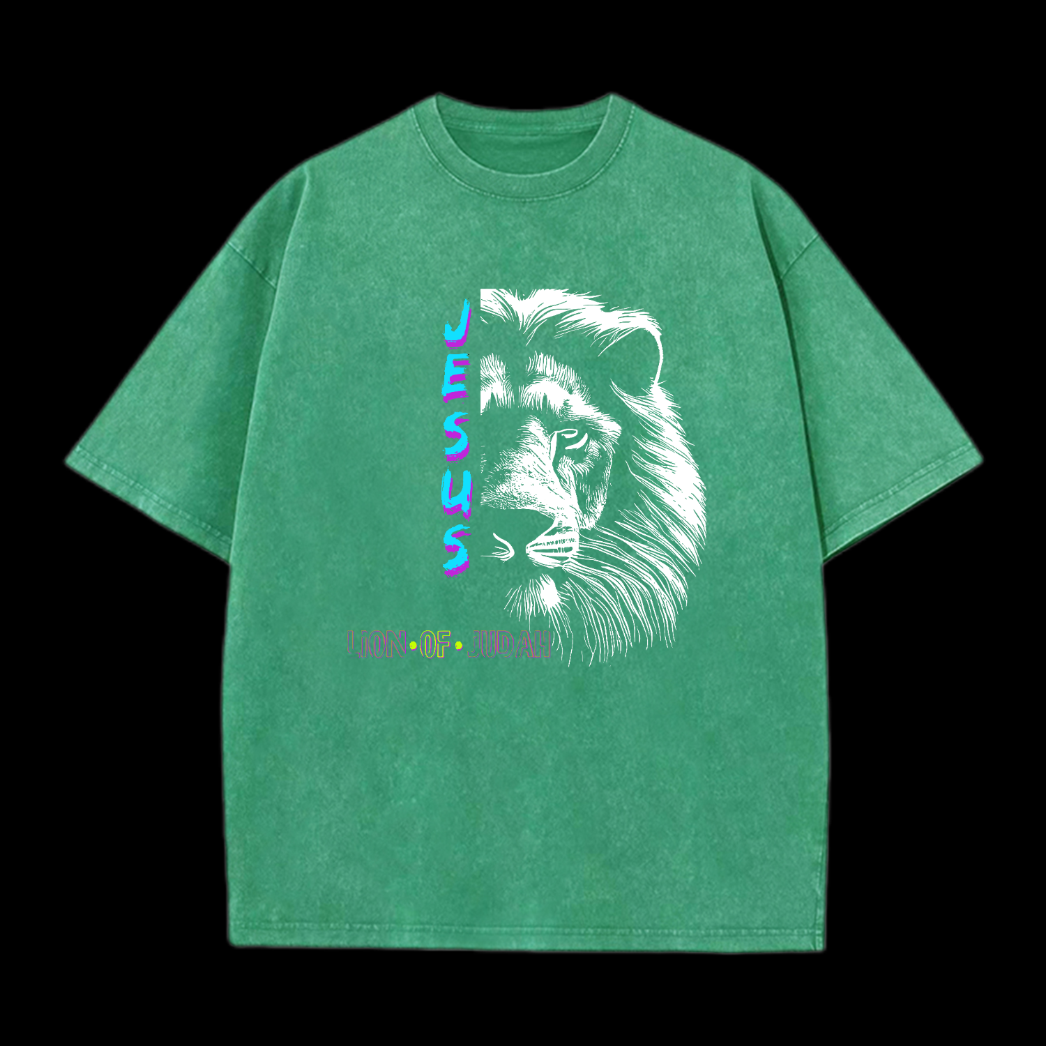 Jesus Lion Of Judah Washed T-Shirt