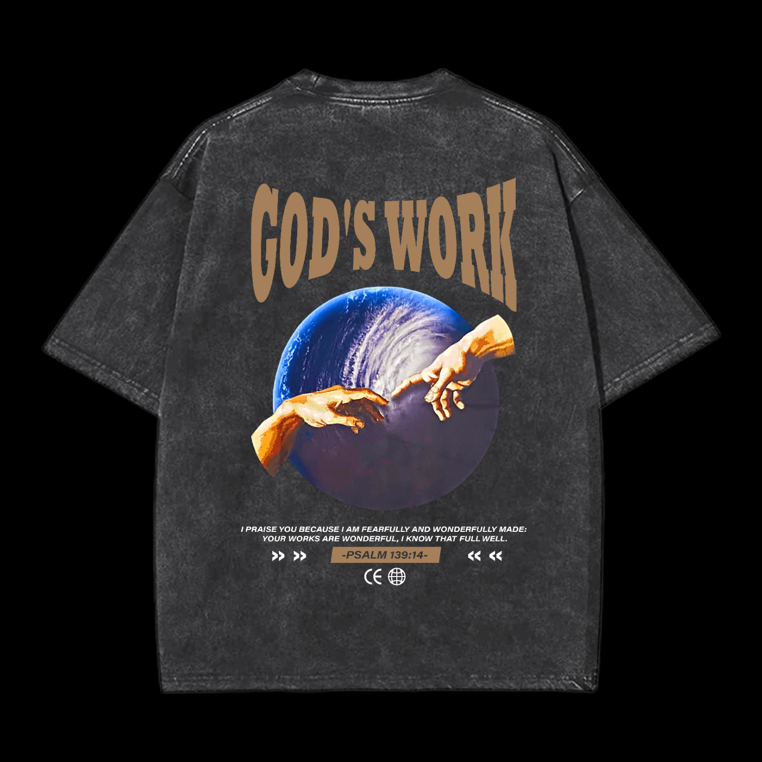 God's Work Psalm 139:14 Washed T-Shirt