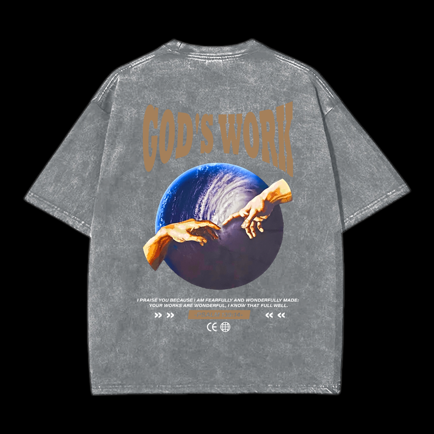 God's Work Psalm 139:14 Washed T-Shirt