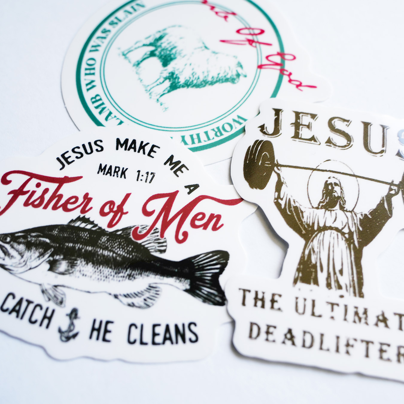 Fisher of Men Vintage Christian 10 PACK STICKERS