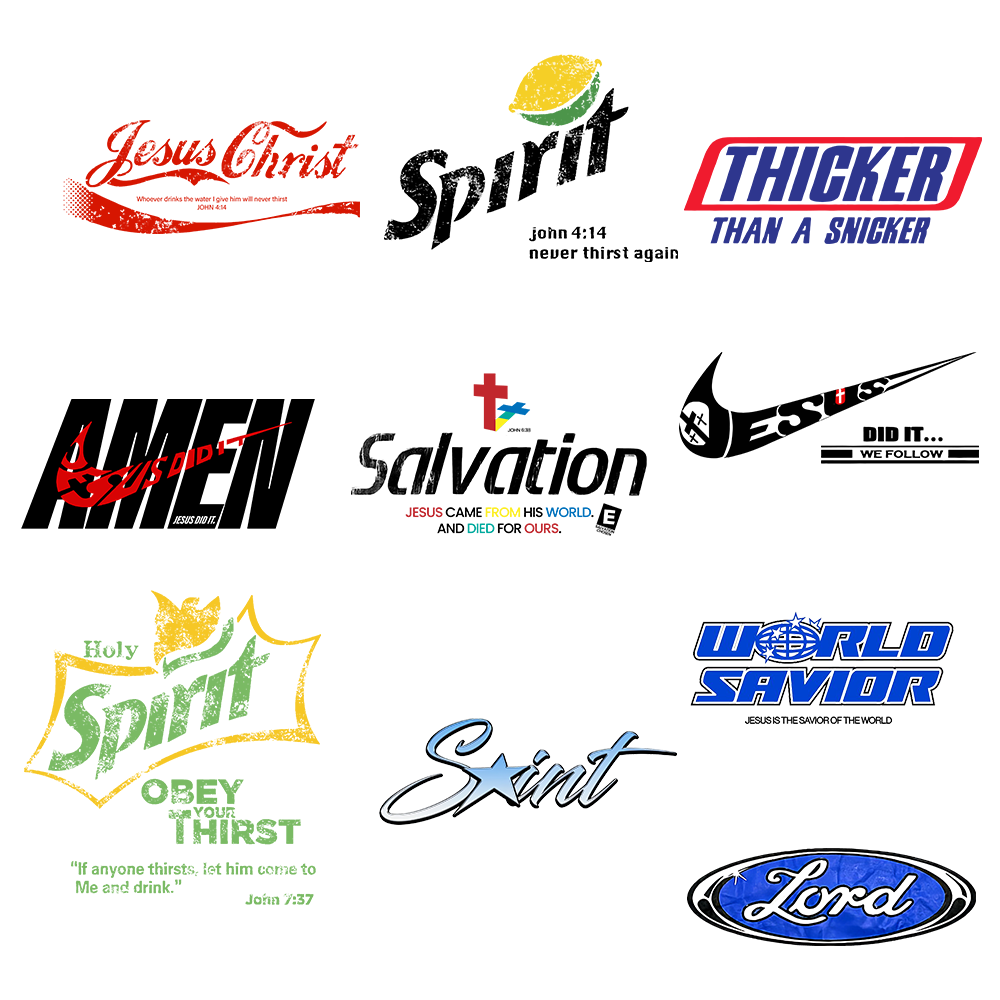 Faith Logo Classics Christian 10 PACK STICKERS