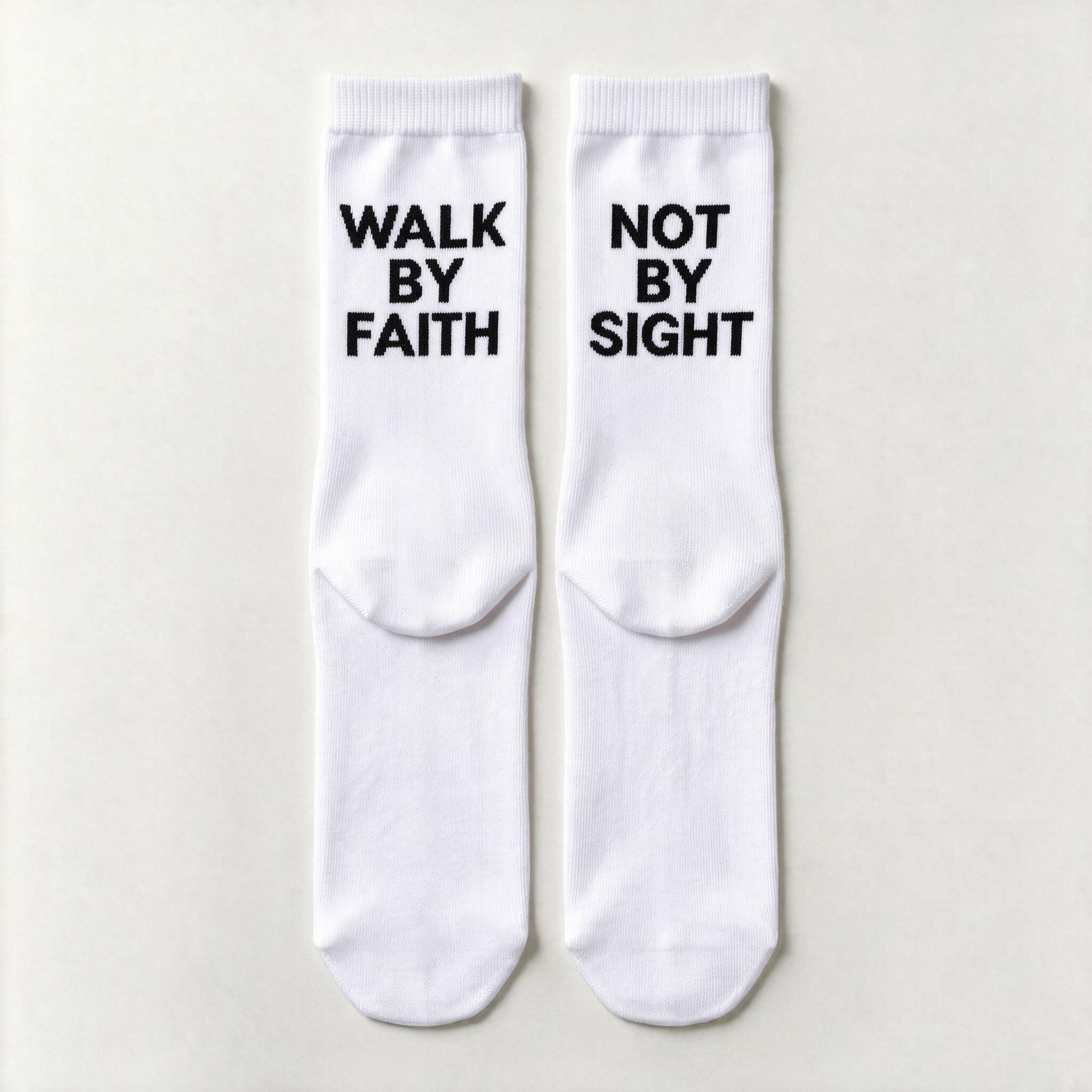 Walk By Faith Unisex Cotton Socks