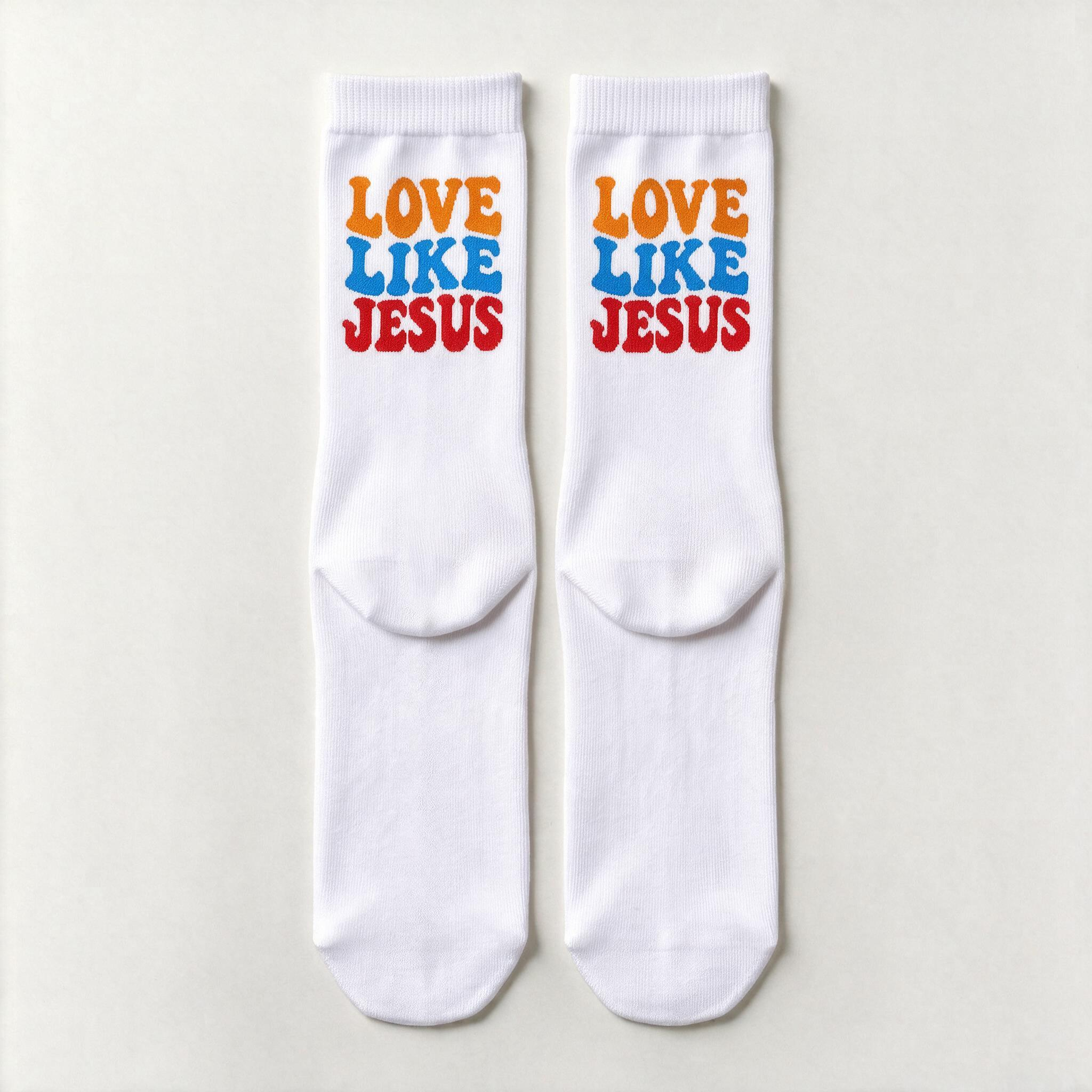 Love Like Jesus Unisex Cotton Socks