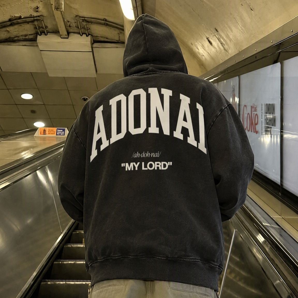 Adonai Unisex Washed Zip-Up Hoodie