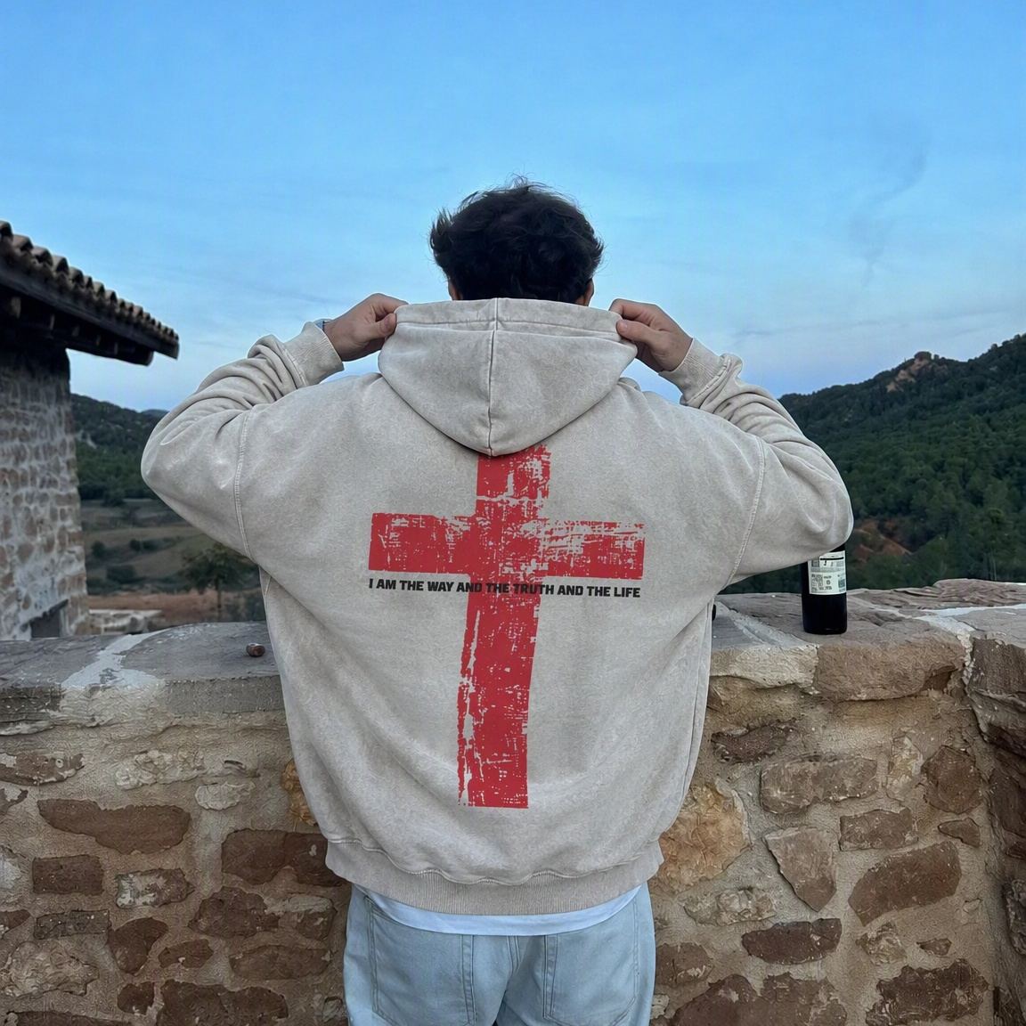 I Am The Way And The Truth And The Life Unisex Washed Hoodie