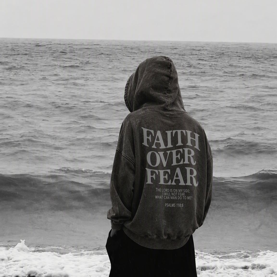 Faith Over Fear Washed Hoodie