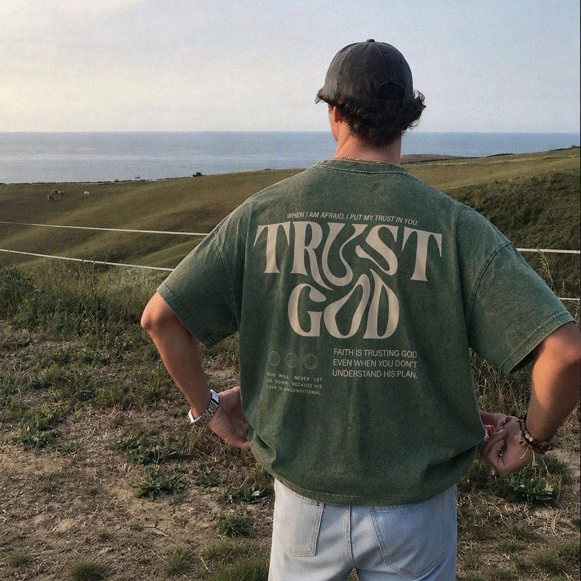 Trust God Washed T-Shirt