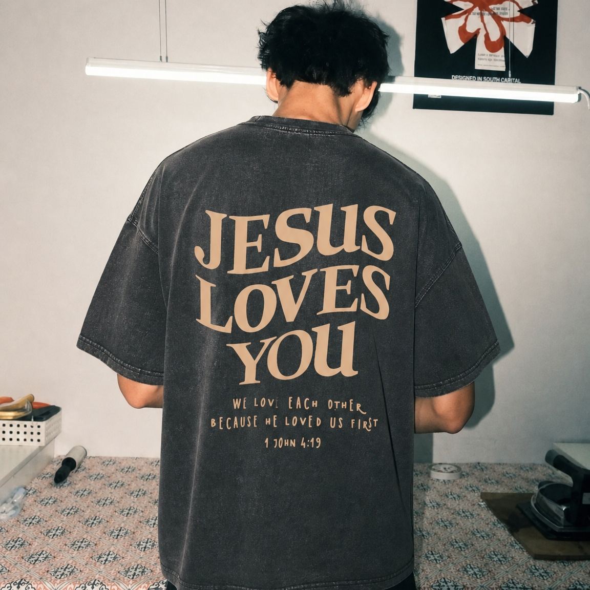 Jesus Loves You Washed T-Shirt