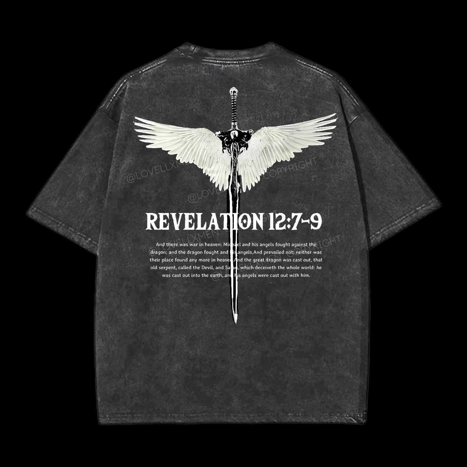 Revelation 12:7-9 Washed T-Shirt – LovellxMen