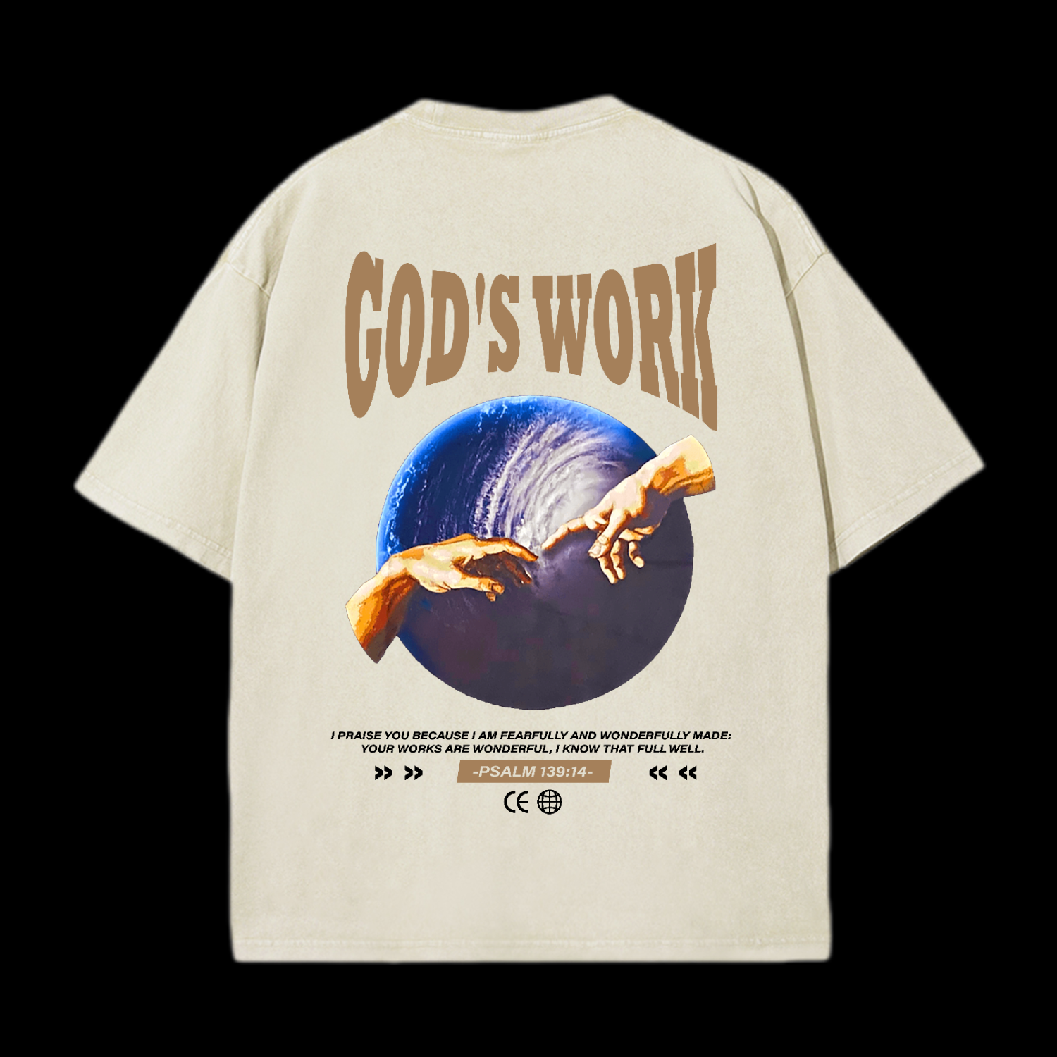 God's Work Psalm 139:14 Washed T-Shirt