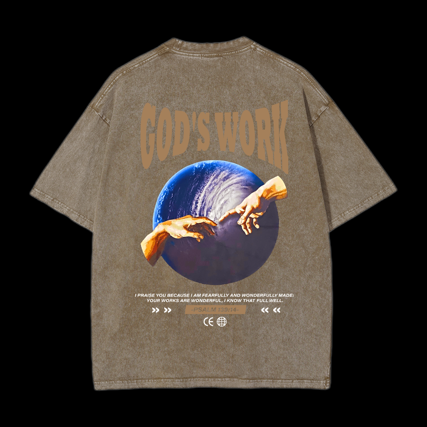 God's Work Psalm 139:14 Washed T-Shirt