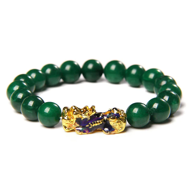 Lucklumen Buddha Stone Feng Shui Pixiu Jade Bracelet For Protection And Wealth