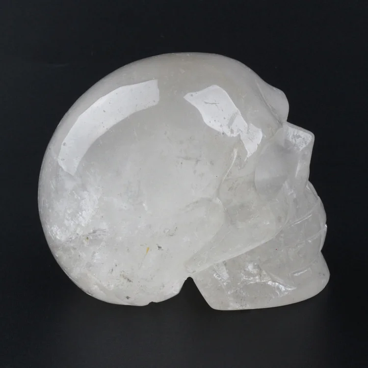 Lucklumen Clear Quartz Crystal Skull Decoration For Protection And Energy
