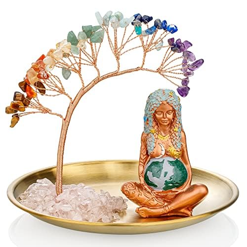 Lucklumen Crystals 7 Chakra Healing Feng Shui Tree Decoration Ornaments Wealth Luck  