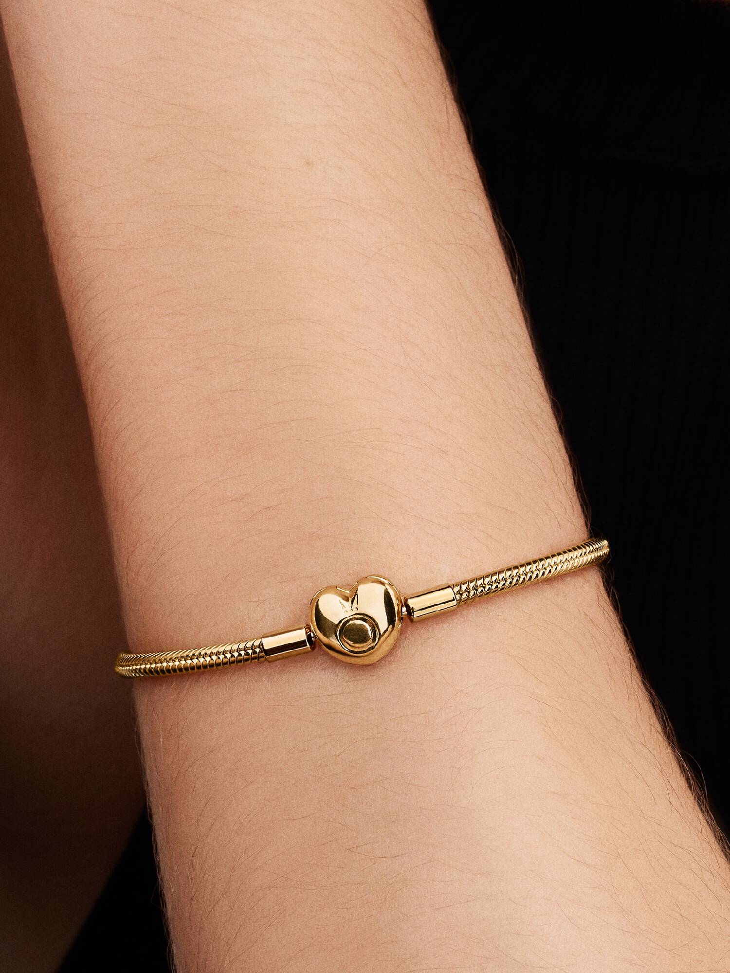 Moments Heart Clasp Snake Chain Bracelet