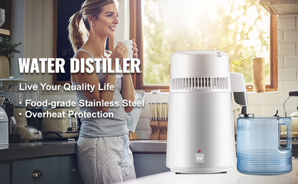Newest 4L Dental Medical Pure Water Distiller All Stainless Steel Internal