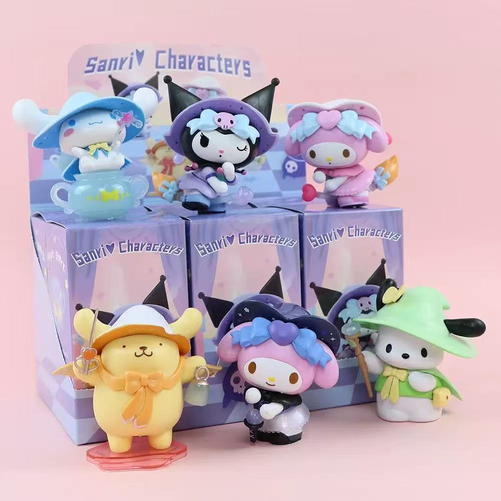 Blind Box  Skullpanda Sanrio Cappybara Winnie Mixed Figurine Open Choose Coloer Win Prizes in Livestream