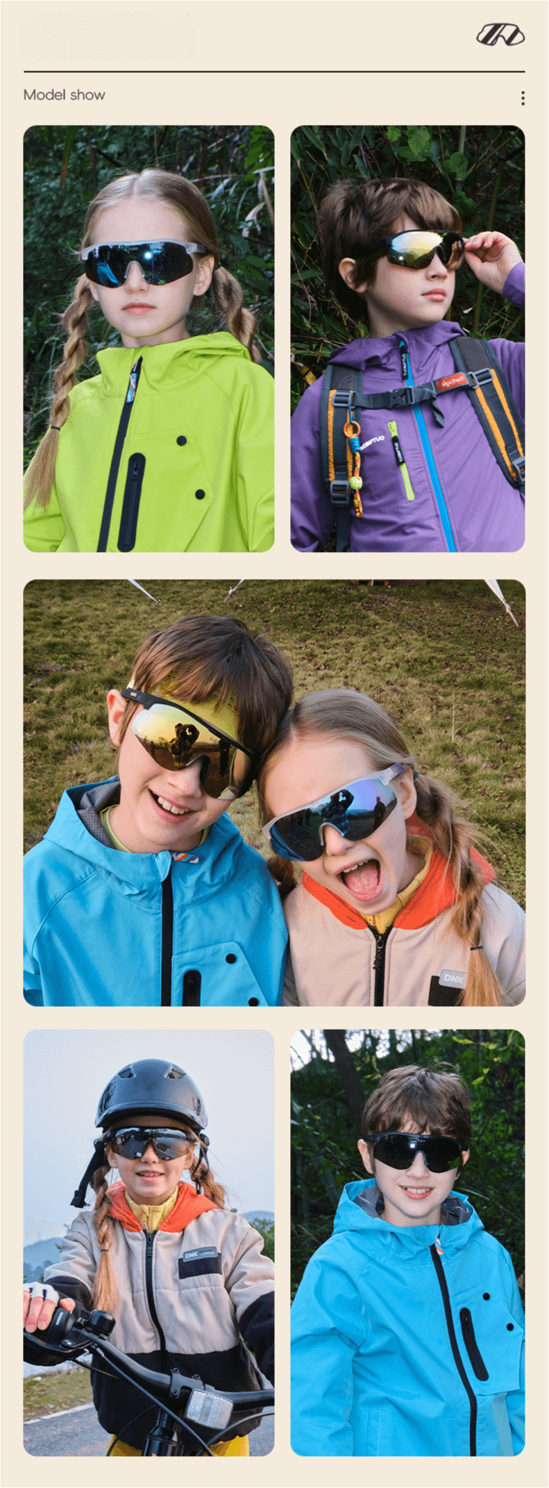 KiGO Joyful Dynamic Series Kids Sunglasses (Ages 6-12 Y)