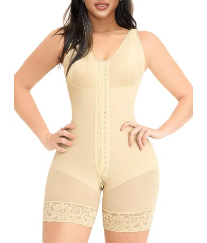 JLSHOPINC Fajas Colombianas Shapewear Underwear for Women Tummy Control Post Surgery Full Body Shaper Butt Lifter with Zipper Crotch
