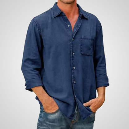 Alvode  Neues einreihiges einfarbiges Revershemd für Herren