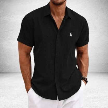 Camicia classica da uomo in lino e cotone – Eleganza leggera