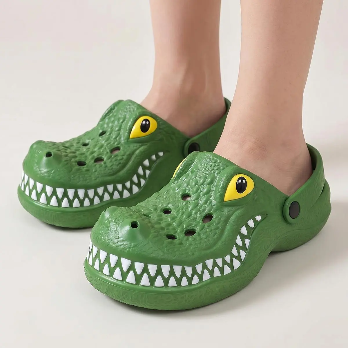 Funny 3D Crocodile Clogs for Men Women Lightweight EVA Garden Clogs Non Slip Breathable
