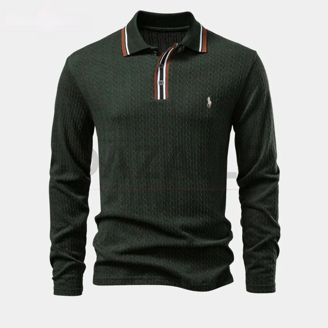 Ralph Lauren™ Herren Langarm Strick-Poloshirt