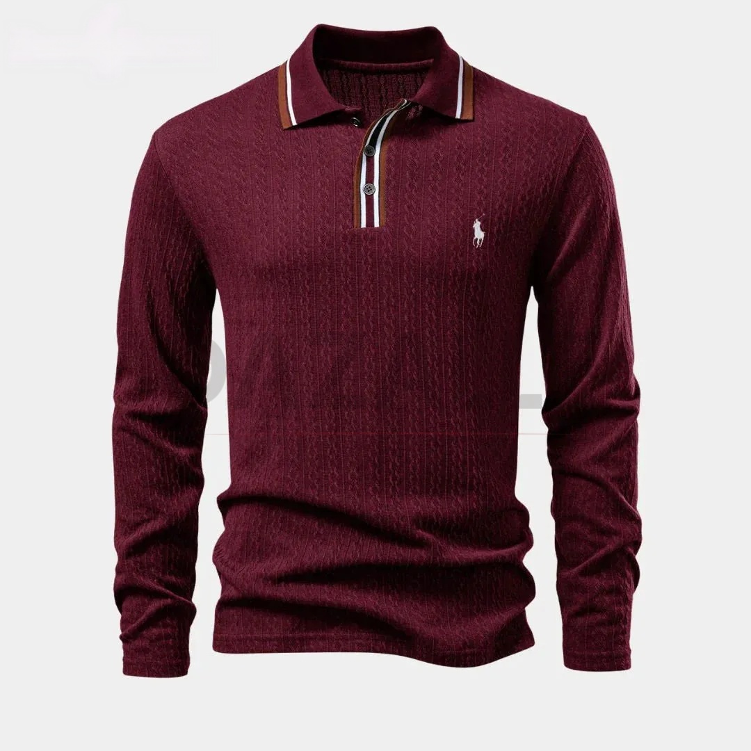 Ralph Lauren™ Herren Langarm Strick-Poloshirt