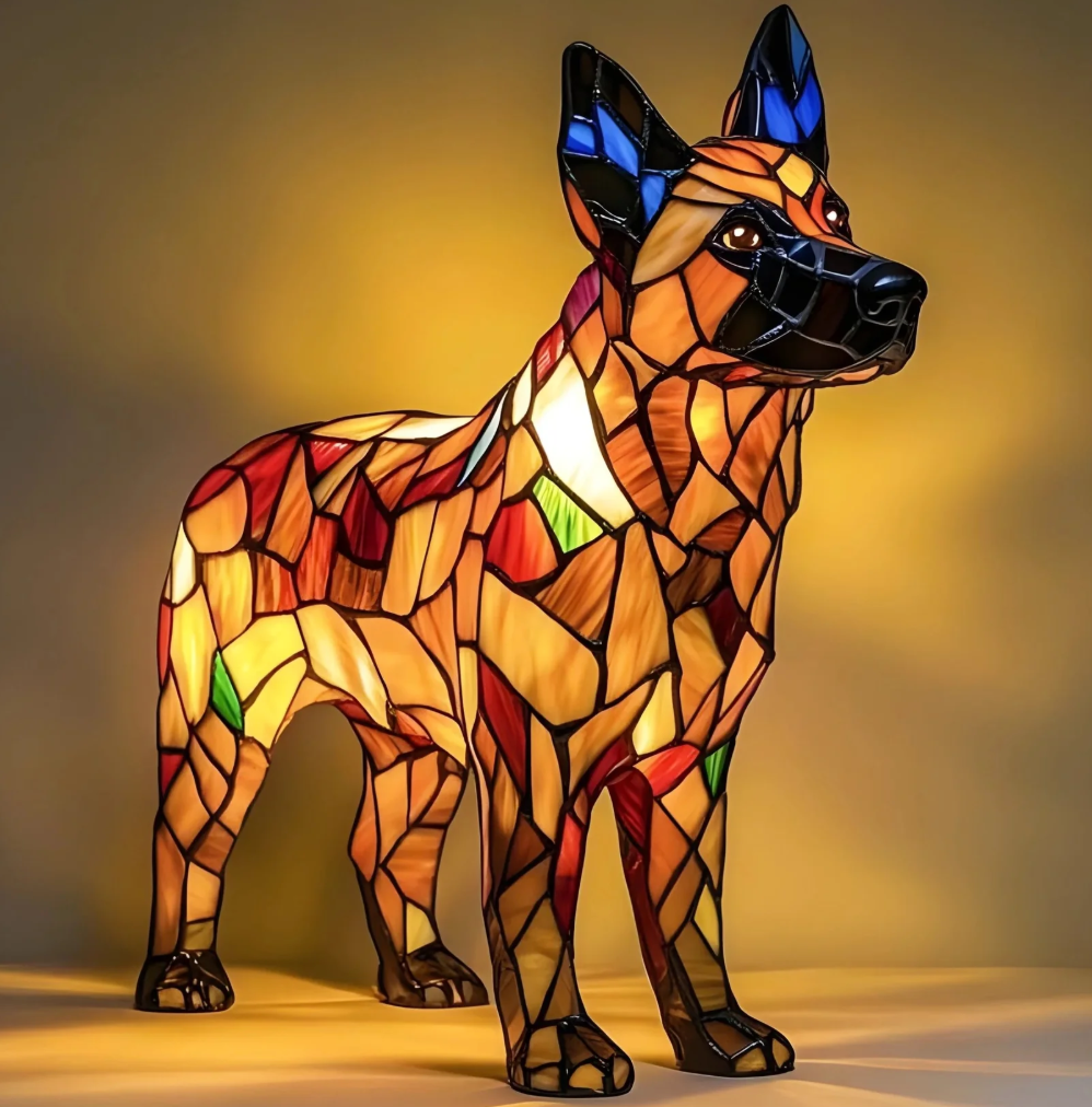 Mennee Handmade Dog Lamps