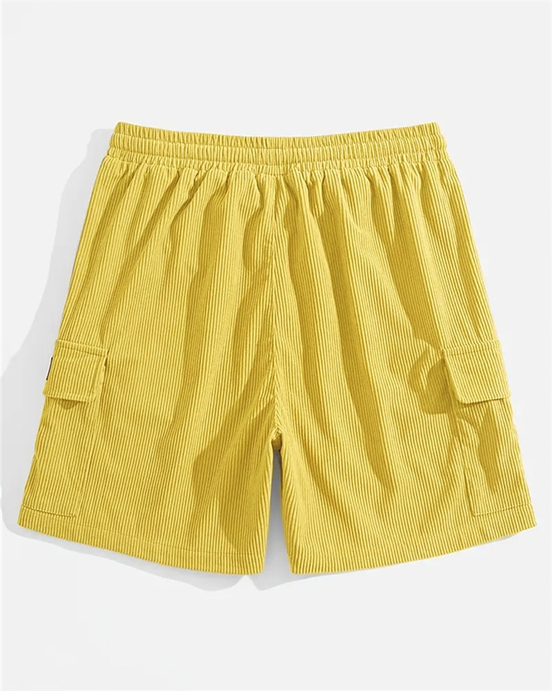 Herren-Cargoshorts, Sommershorts, elastischer Bund mit Kordelzug, mehrere Taschen, schlicht