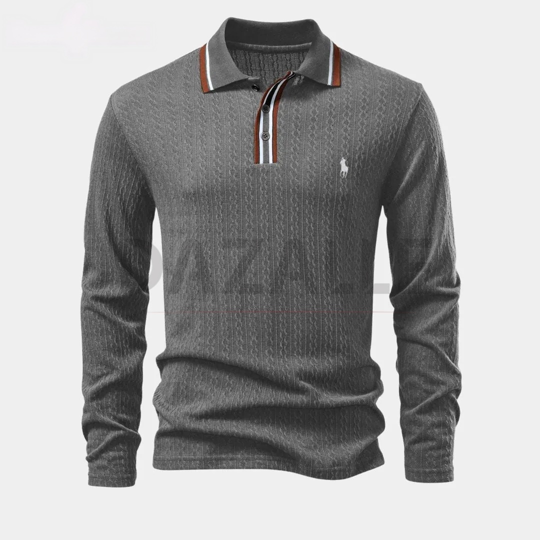 Ralph Lauren™ Herren Langarm Strick-Poloshirt