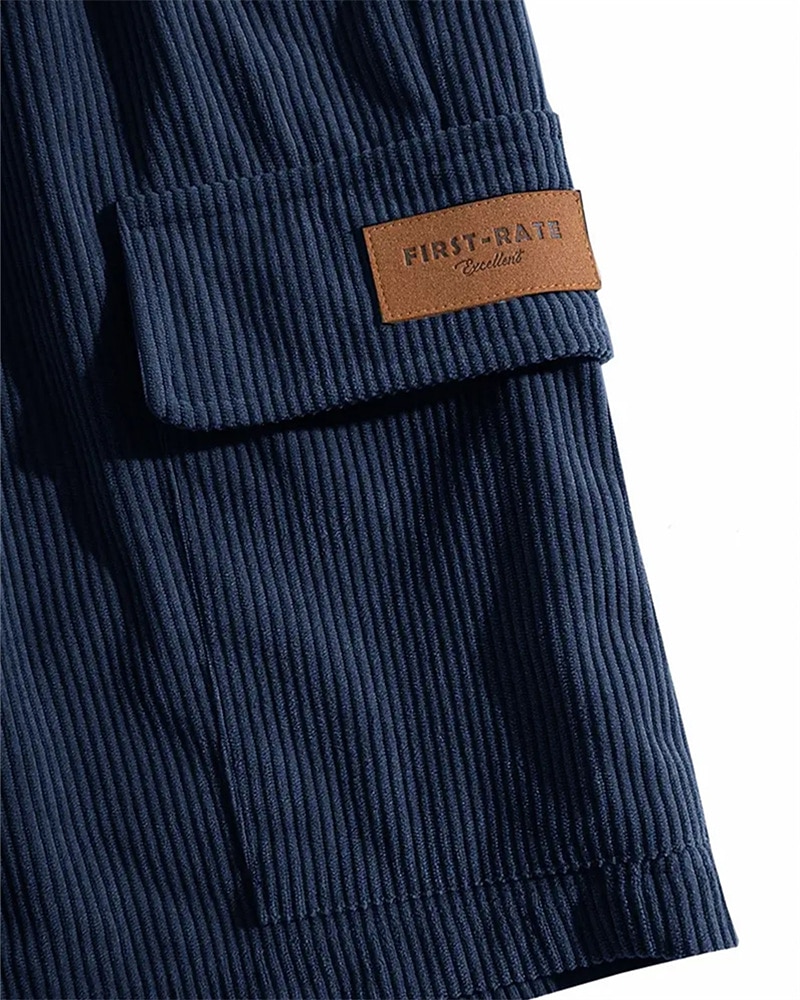 Herren-Cargoshorts, Sommershorts, elastischer Bund mit Kordelzug, mehrere Taschen, schlicht