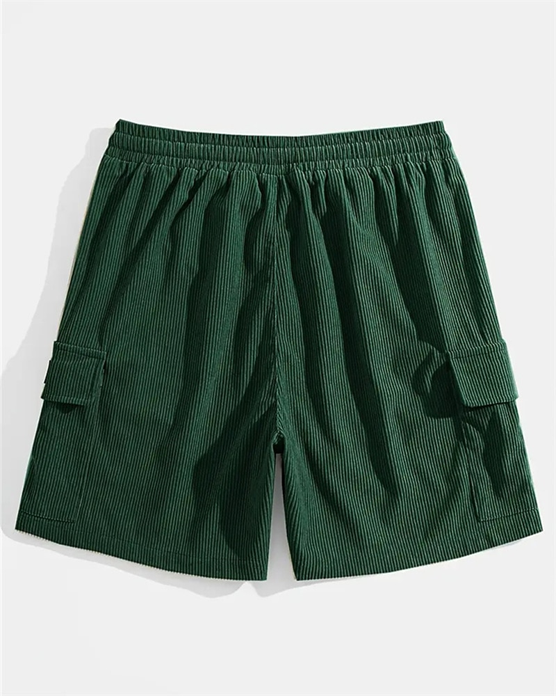 Herren-Cargoshorts, Sommershorts, elastischer Bund mit Kordelzug, mehrere Taschen, schlicht