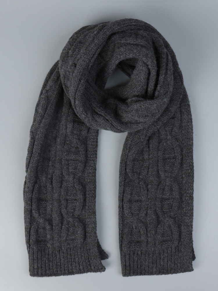 Unisex Thick Needle Wool Knitted Scarf