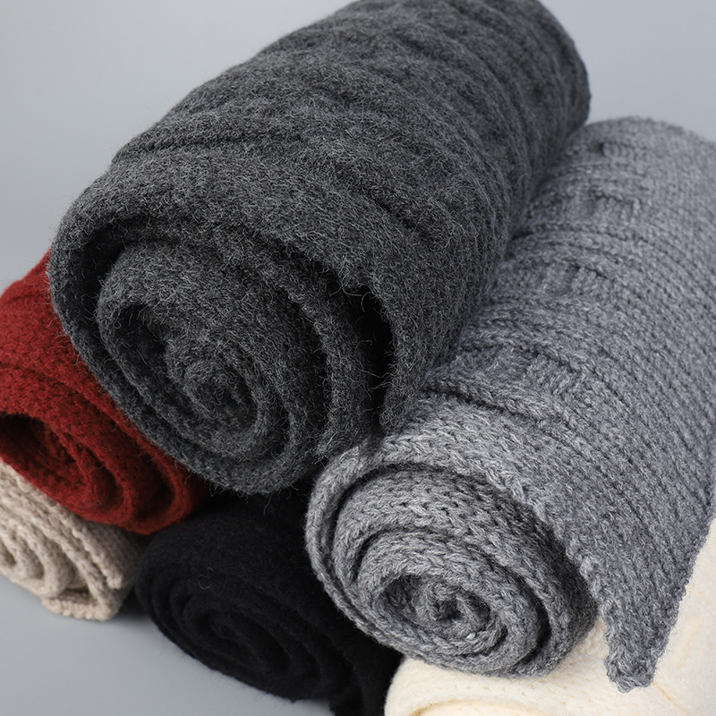 Unisex Thick Needle Wool Knitted Scarf