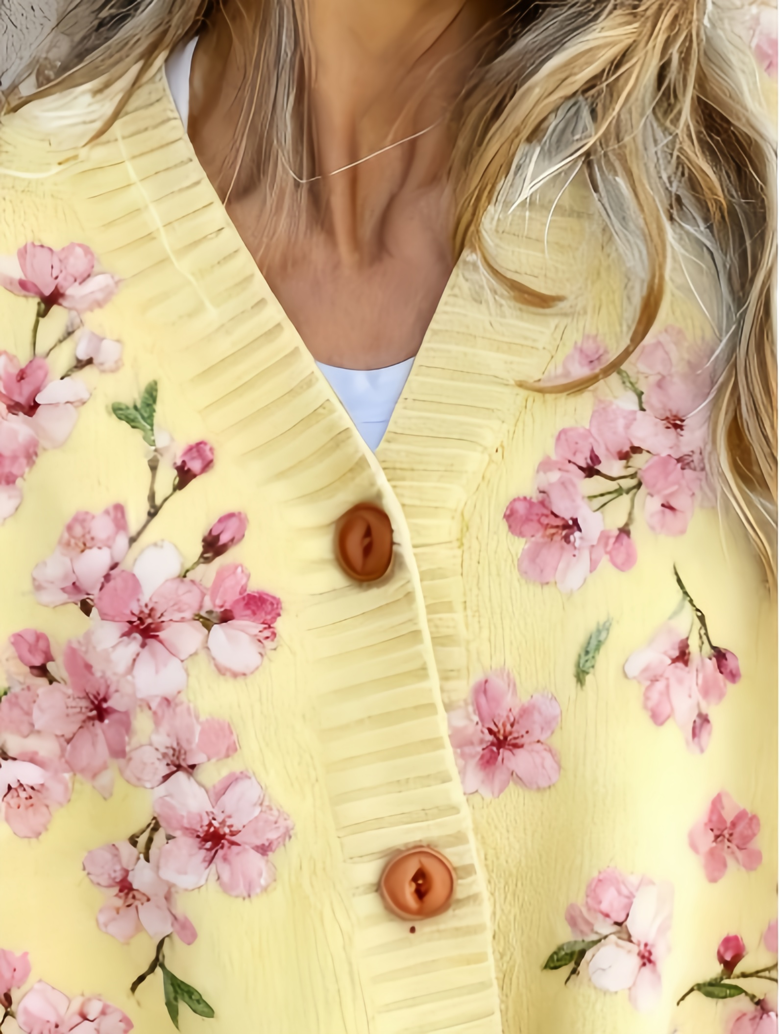  Women's V-Neck Button Down Cardigan Sweater - Loose Comfortable Knitted Coat with Pockets