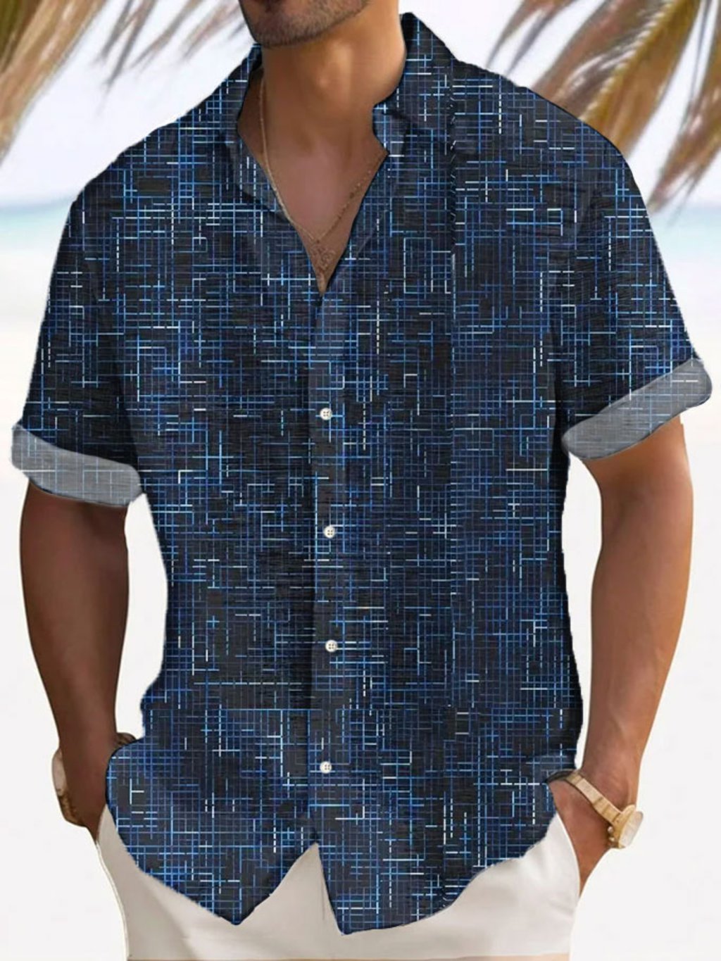 Men's Resort Style Print Shirt