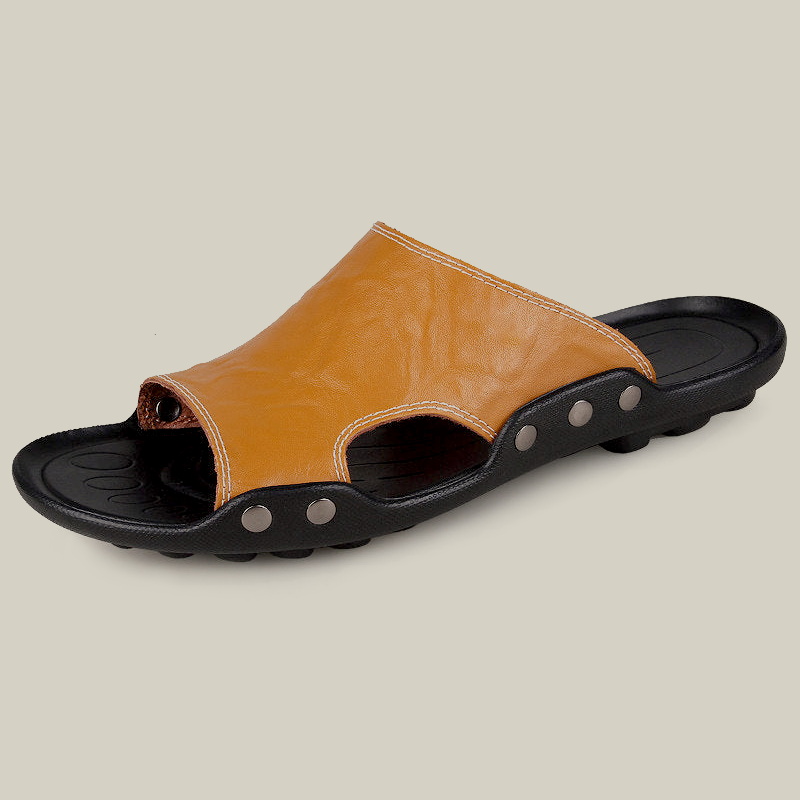 2025 Ladies Beach Leather Sandal Slippers