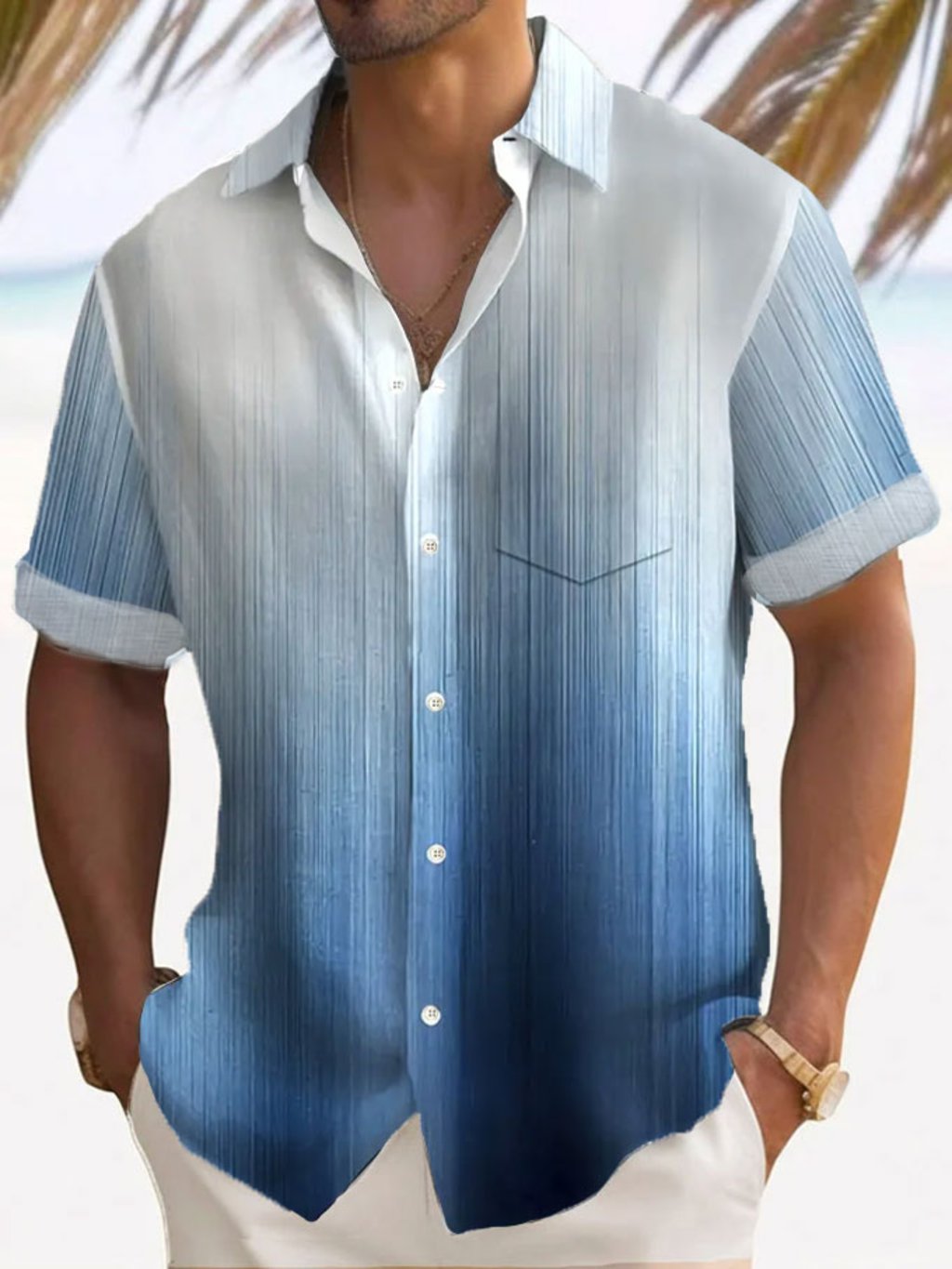 Men's Resort Style Print Shirt