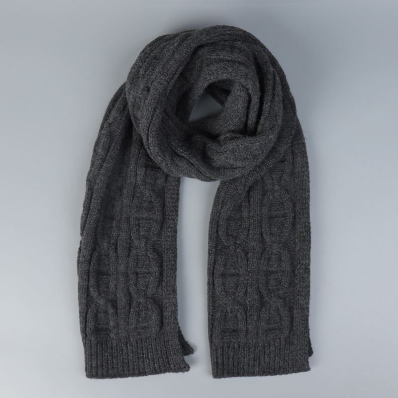 Unisex Thick Needle Wool Knitted Scarf