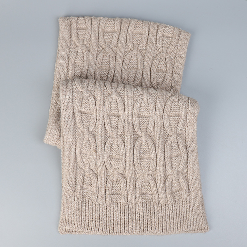 Unisex Thick Needle Wool Knitted Scarf