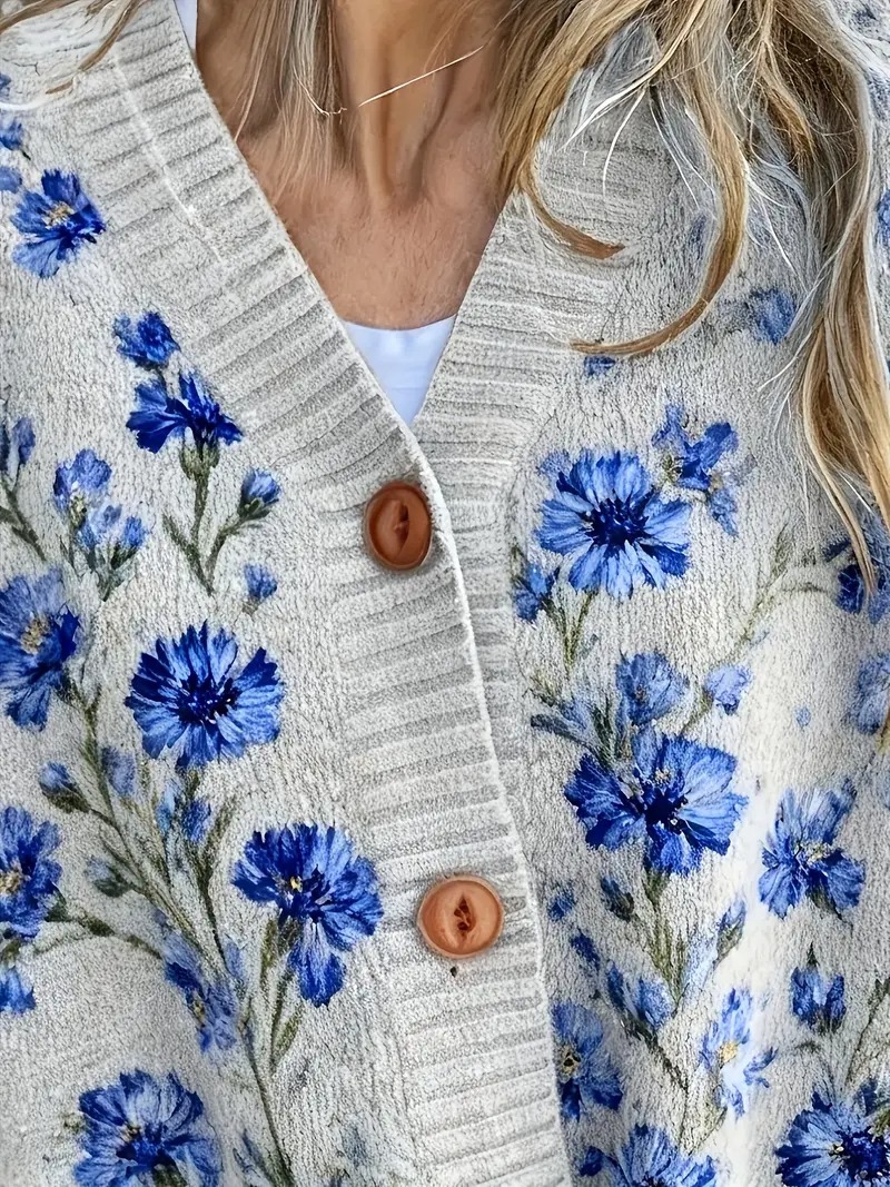 Women's V-Neck Button Down Cardigan Sweater 