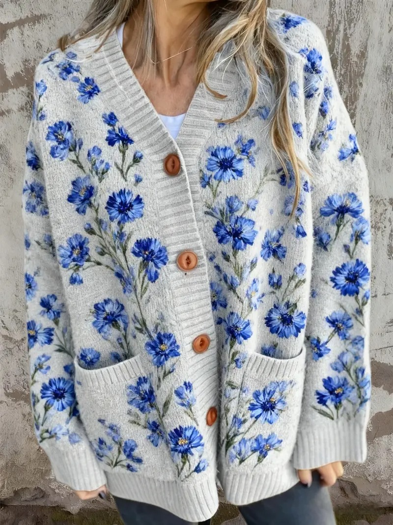 Women's V-Neck Button Down Cardigan Sweater 