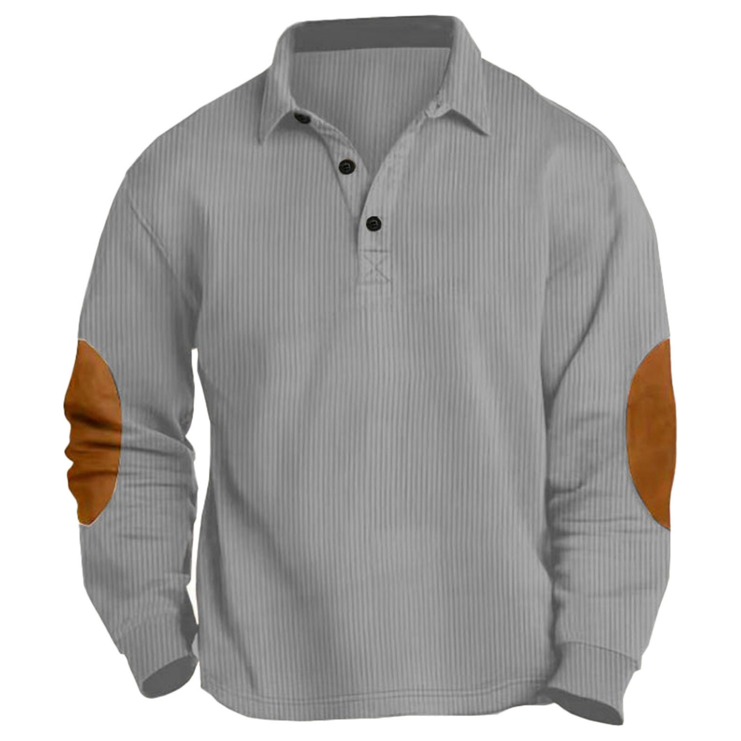 Men's Outdoor  Long-Sleeved Lapel Top Ribbed Sweater