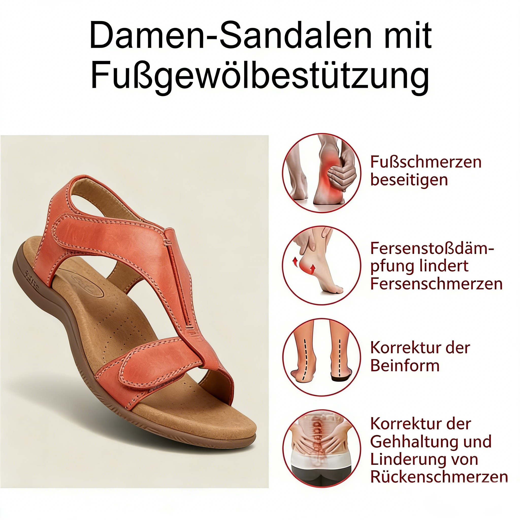 🎁 NUR HEUTE: 70 % RABATT 🎁 Orthopädische Keilsandalen für Damen | Perfekter Sitz für Ihre Füße